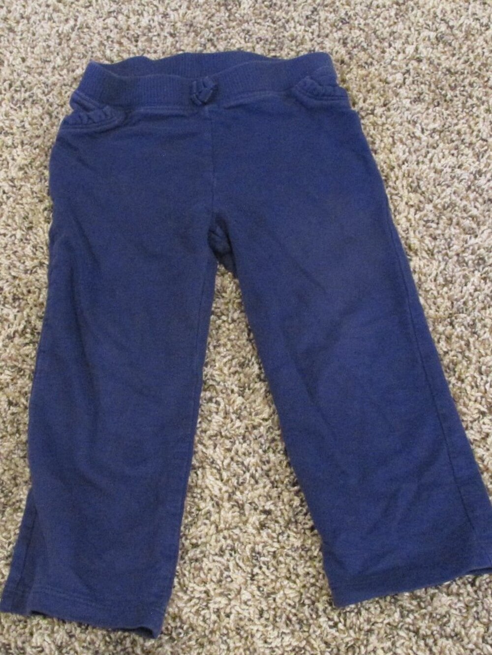 Jumping Beans Pull On Sweatpants Girls Size 24M Navy Blue Elastic Jogger Bottoms